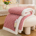 Sherpa Fleece Throw Blanket — Warm Cozy Sofa & Bed Throw