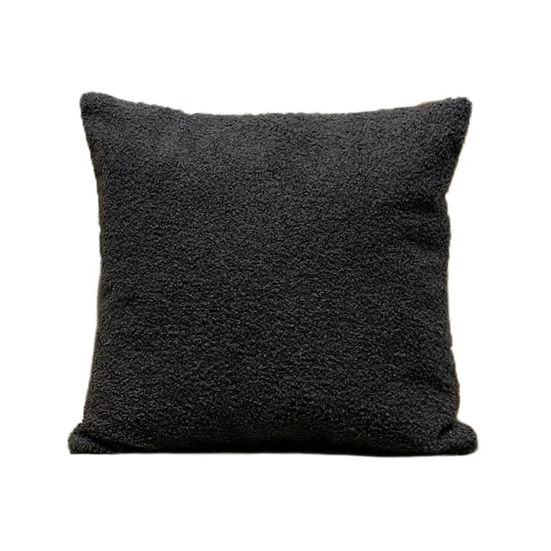 Faux Fur Teddy Cushion Cover — Cozy Textured Throw Pillow