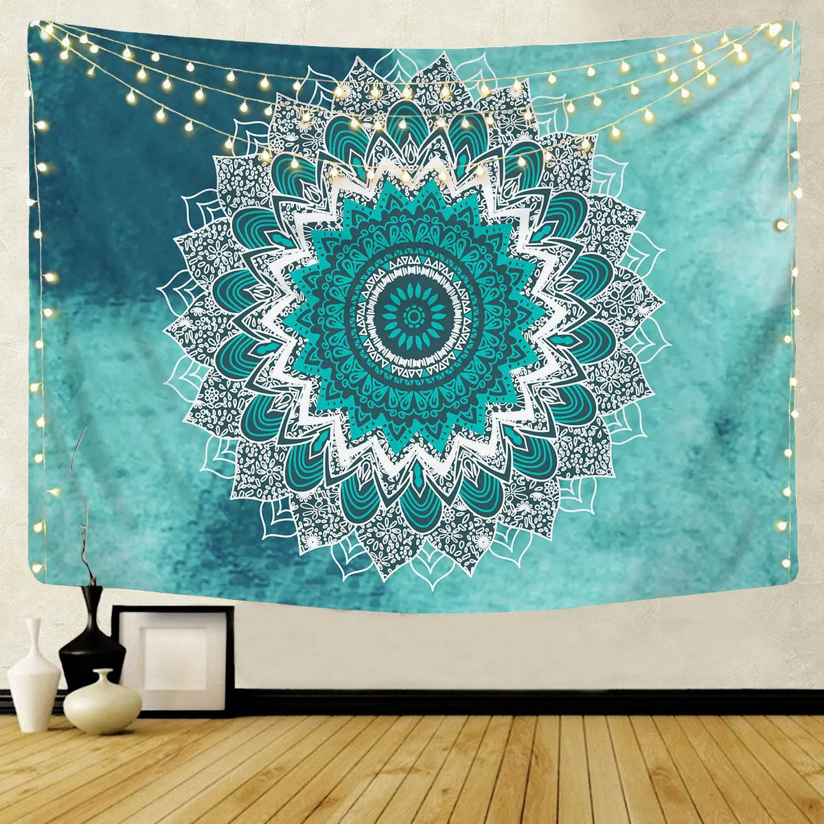 Boho Mandala Wall Tapestry — Large Cotton Wall Hanging