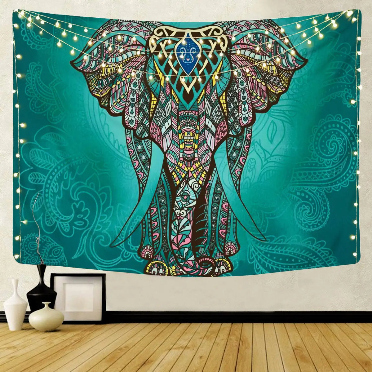 Boho Mandala Wall Tapestry — Large Cotton Wall Hanging