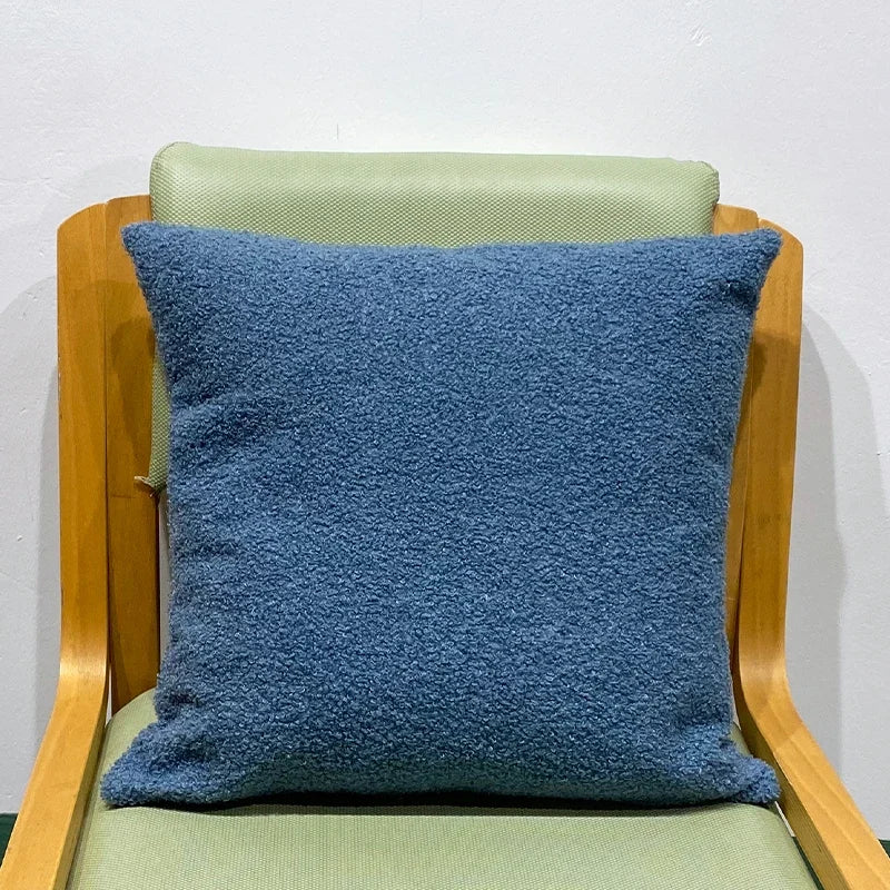 Faux Fur Teddy Cushion Cover — Cozy Textured Throw Pillow