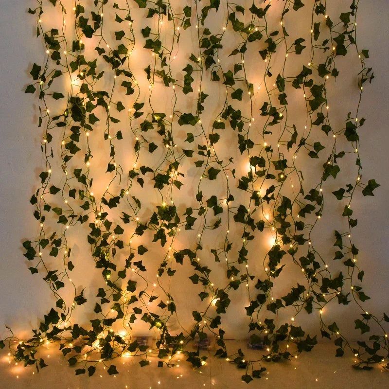 Faux Ivy Leaf Garland — Hanging Greenery Vine Decor